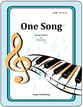 One Song SATB choral sheet music cover